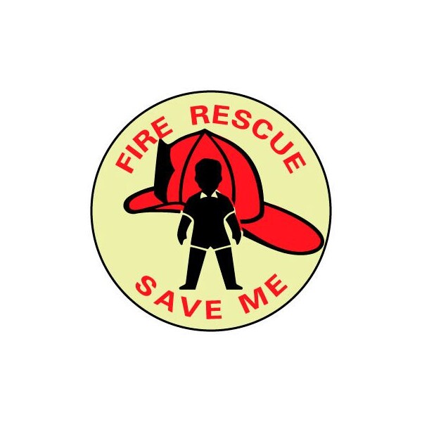 National Marker Co Glow Sign Vinyl - Fire Rescue GL159P - main